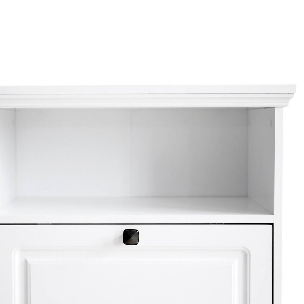White Pet Feeding Station with Food Storage Cabinet T918391