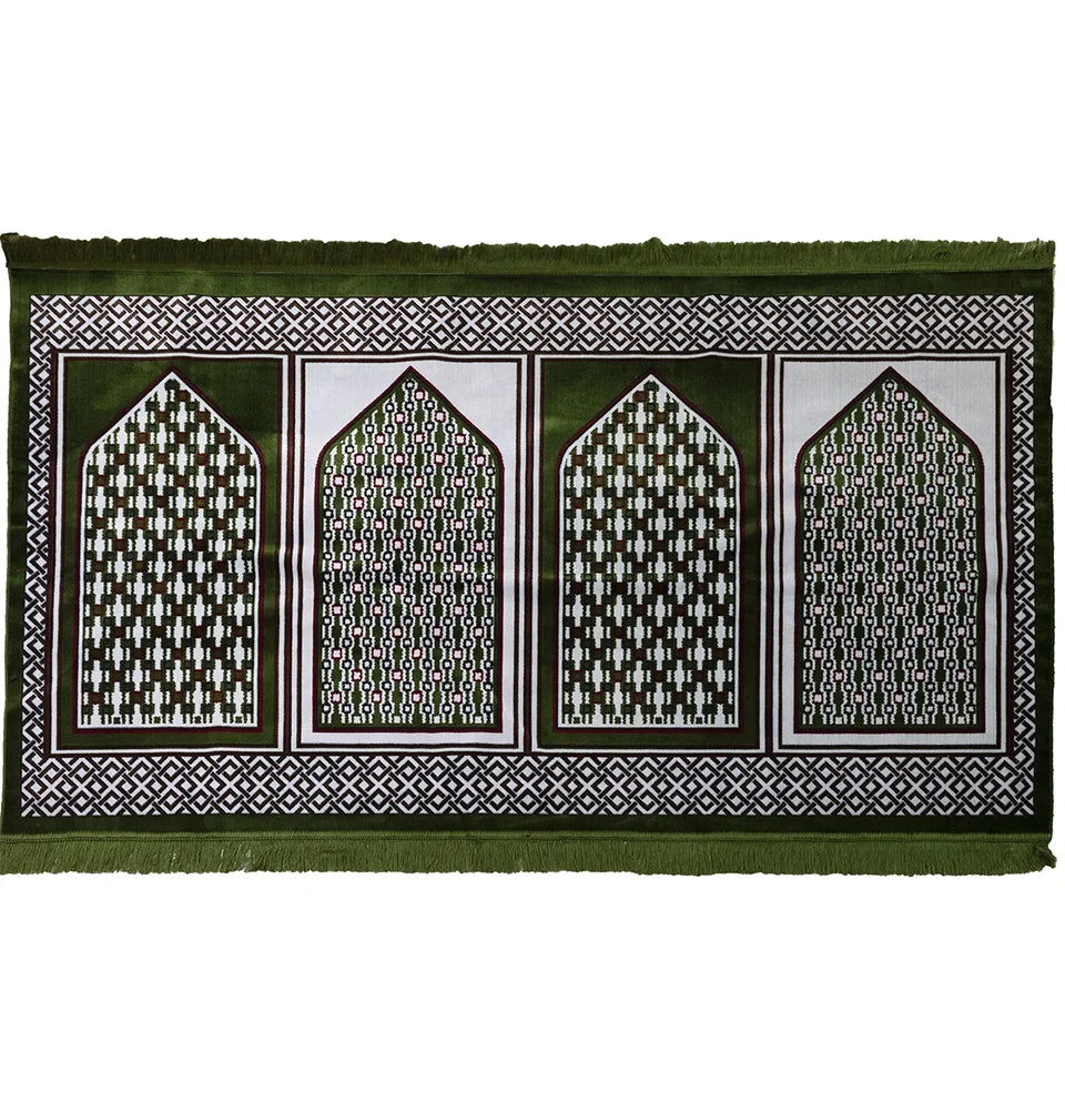 Green Geometric 4 Person Prayer Rug M760684