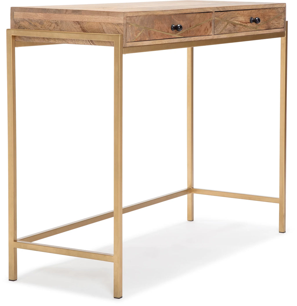 Solid Wood Console Table with 2 Drawers W667403