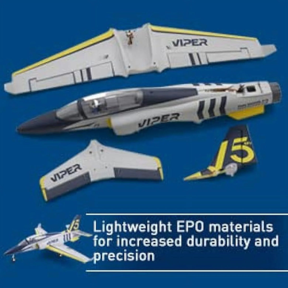 Navy Blue 70mm EDF RC Airplane Jet V32359