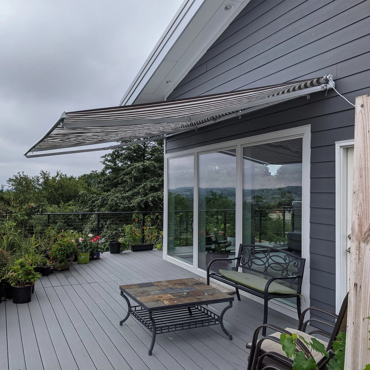 20' x 10' Retractable Motorized Patio Awning L867