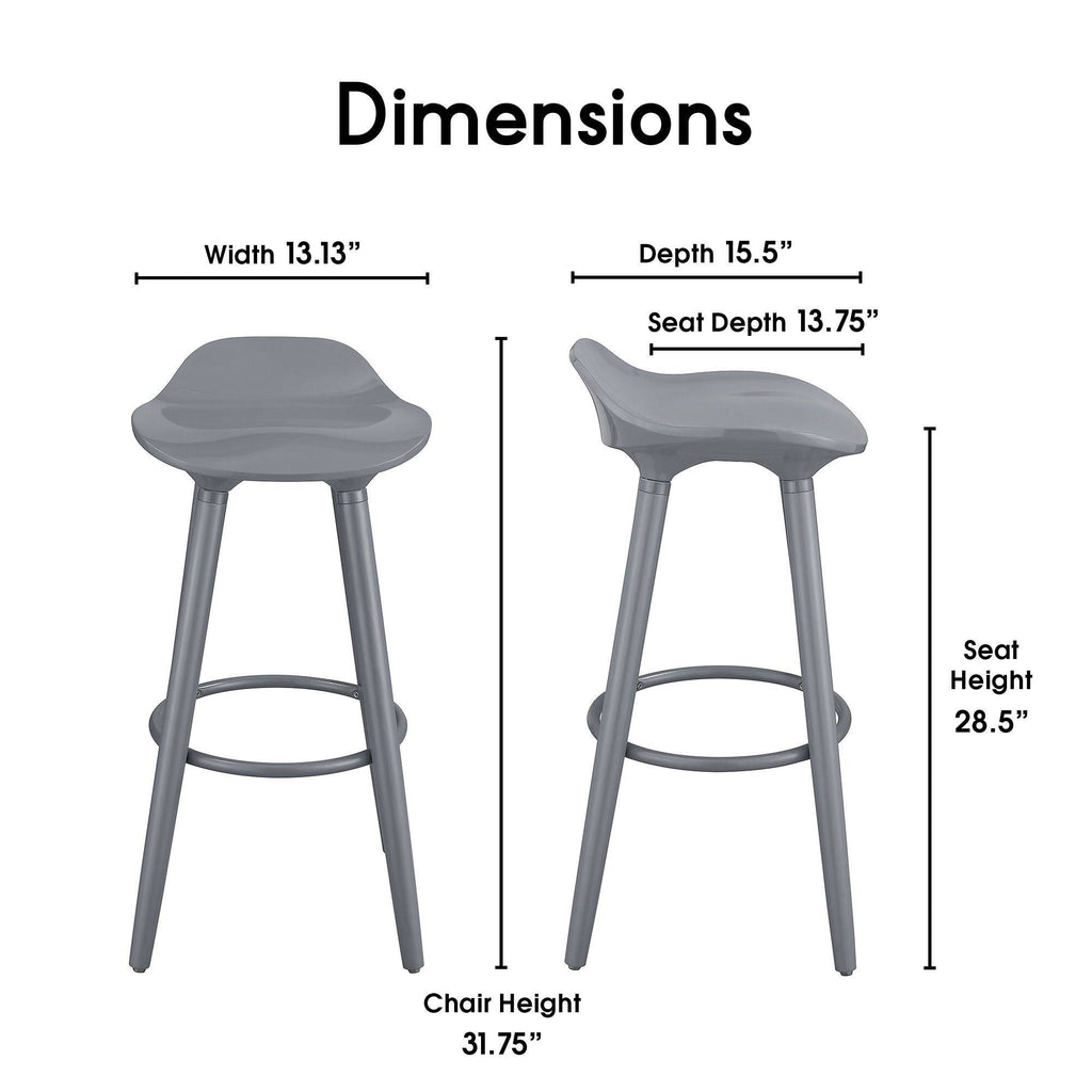 White Bar Stool I158