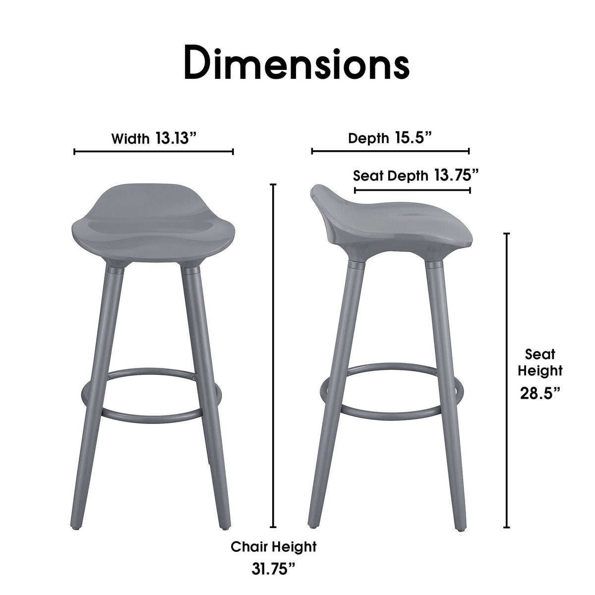 White Bar Stool I158