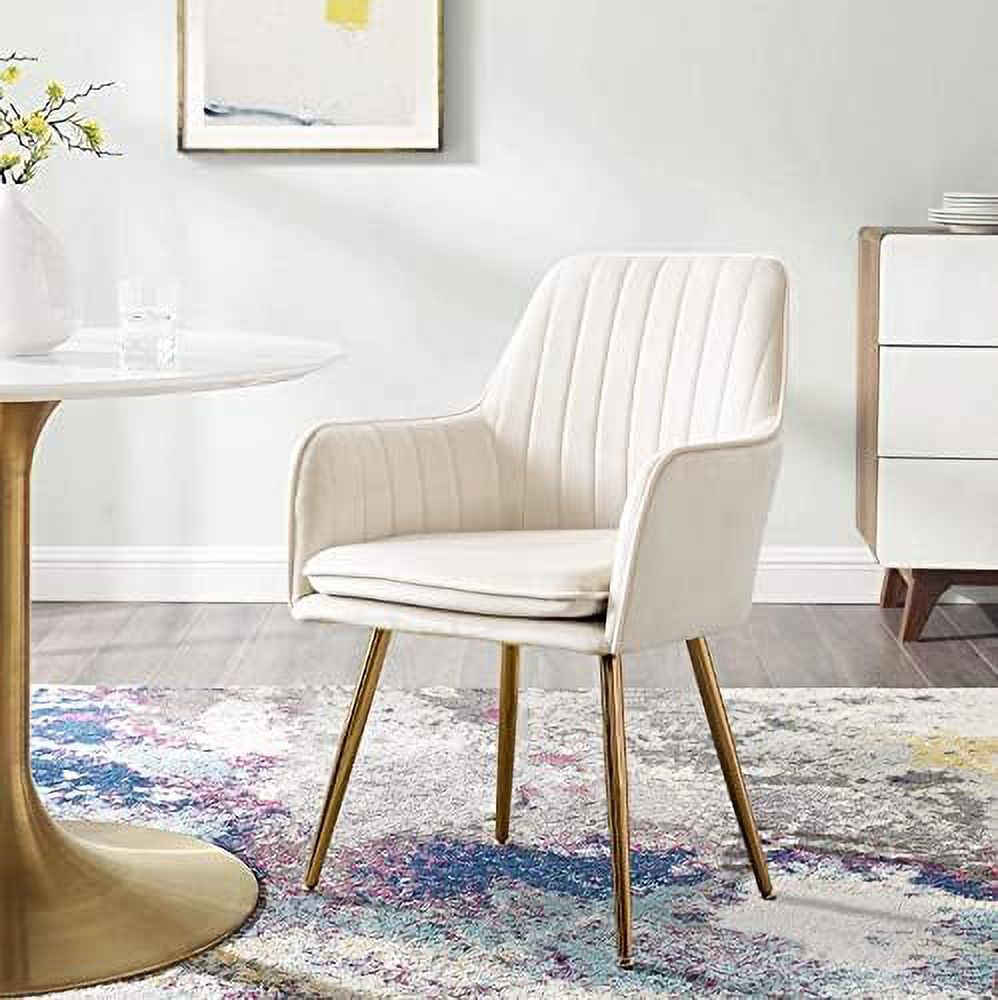 Beige Velvet Accent Chair K4805