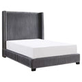 Velvet Full Upholstered Bed Q62885
