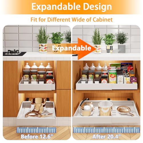 2 Pack Expandable Sliding Pull Out Cabinet Organizer R7242