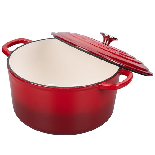 4.5 Quart White Enameled Cast Iron Dutch Oven O118