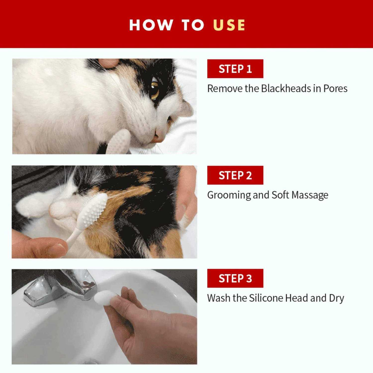 Black Cat Acne Chin Brush C358