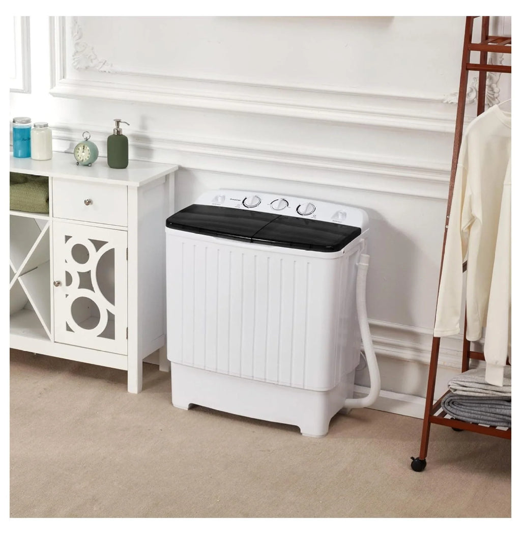 Portable 20lbs Washer and Dryer Combo Black E728