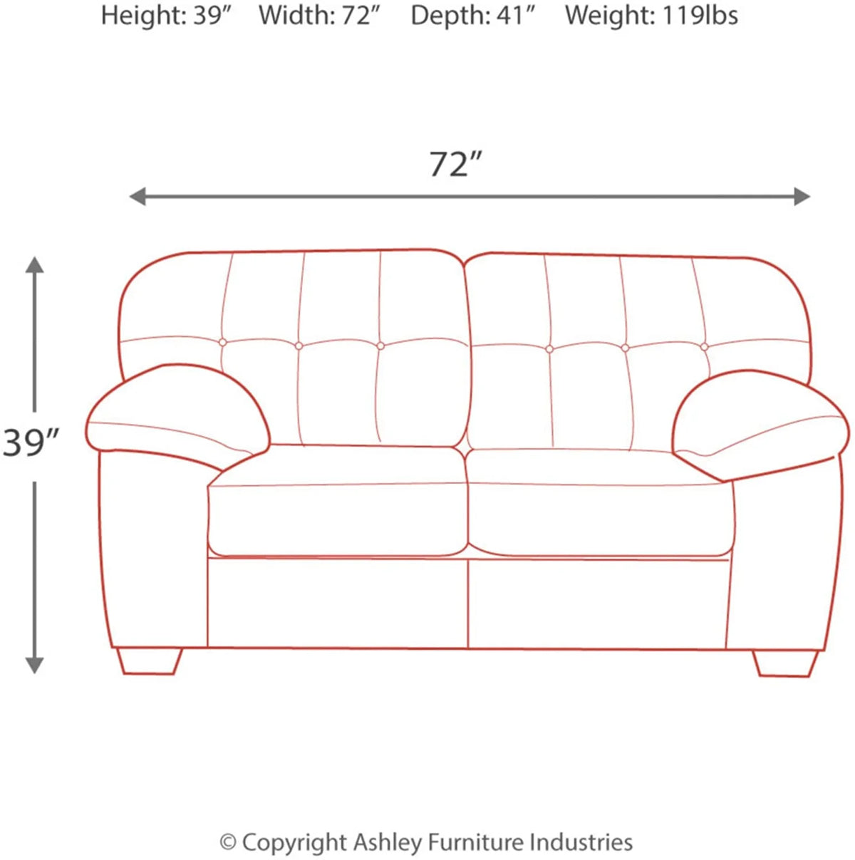 Granite Loveseat Q83283