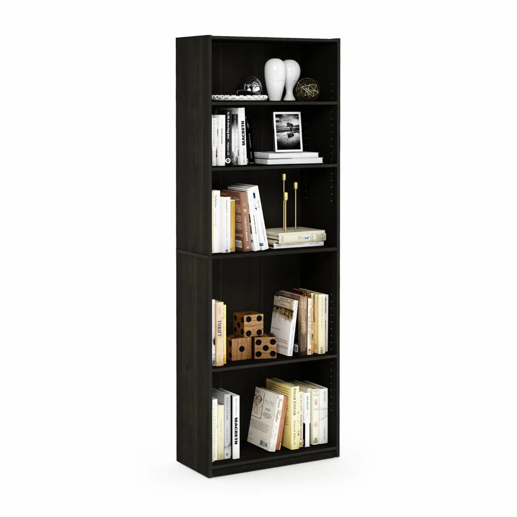 White 5-Shelf Engineered Wood Bookcase F233347