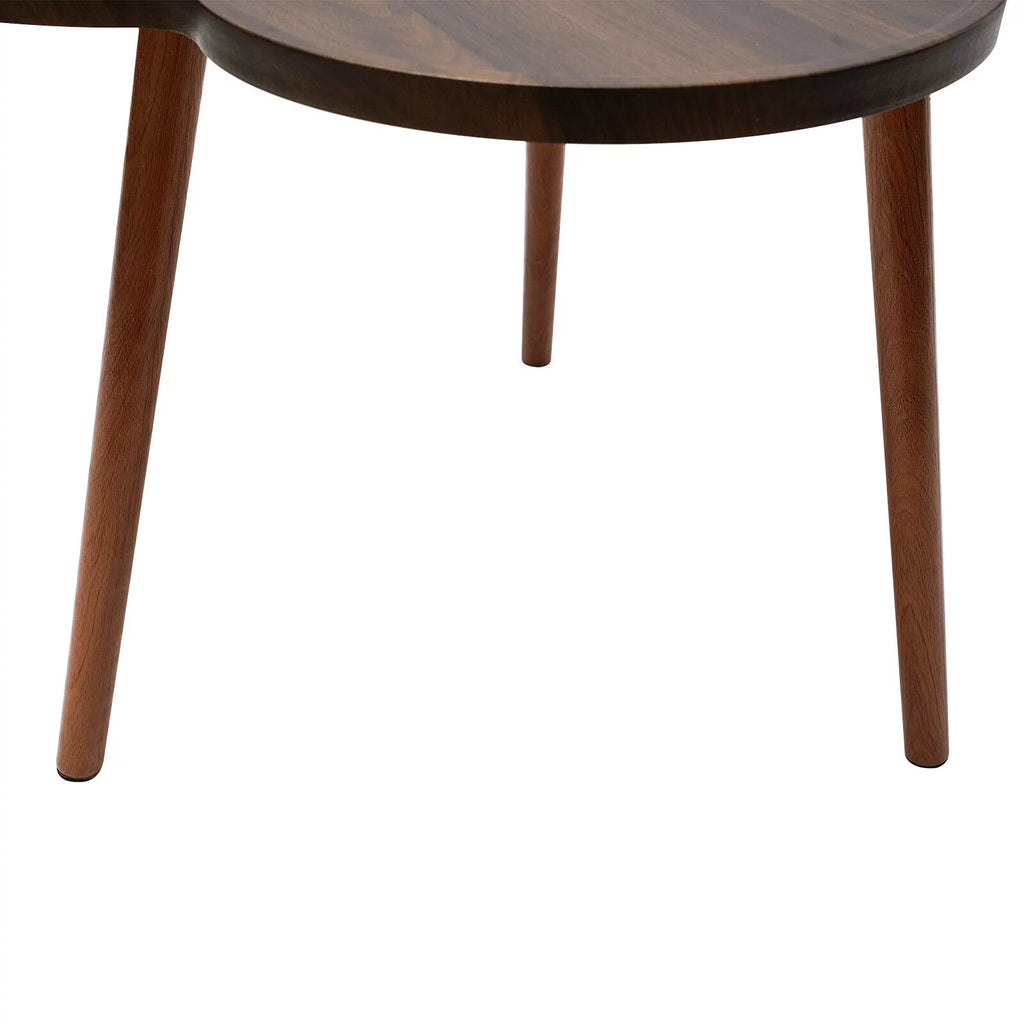 Log Color Coffee Table with Wood Legs M83471
