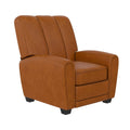 Camel Faux Leather Pushback Recliner U68098