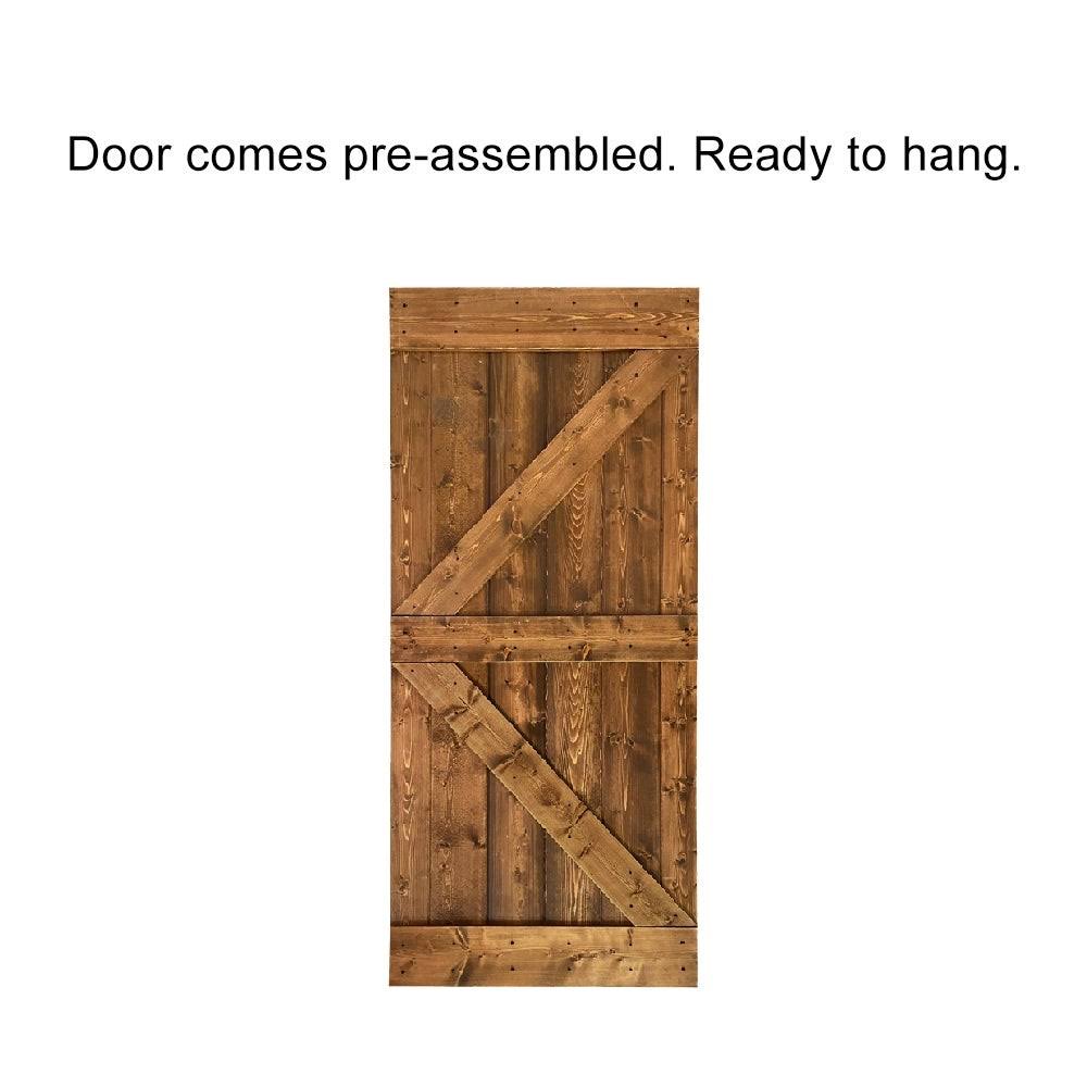 Pre Assembled Solid Pine Wood Interior Sliding Barn Door Slab H64423