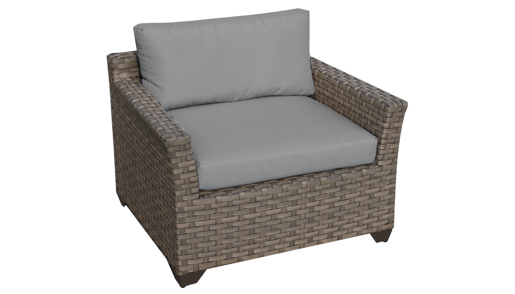 5 Piece Wicker Patio Conversation Set with Club Chair and Cushion Covers W51963