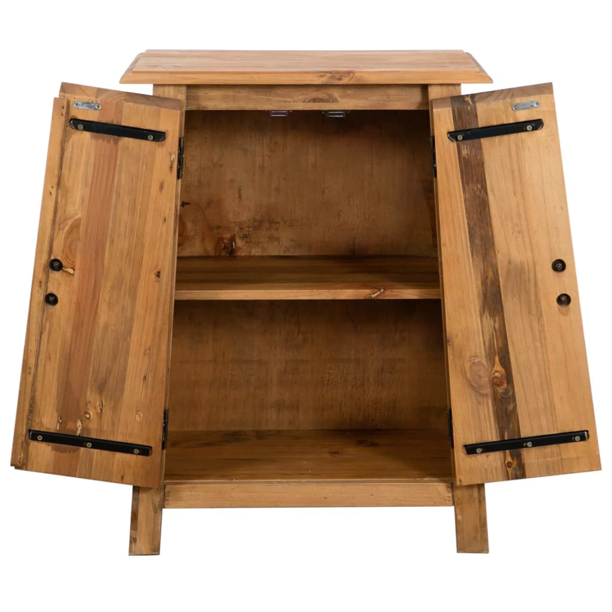 Recycled Pinewood Bathroom Storage Cabinet with Shelf Z771