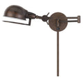 Rust Swing Arm Wall Lamp with Adjustable Shade U7343