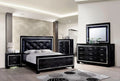 Black Solid Wood Queen Bedroom Set 6pcs Z394442