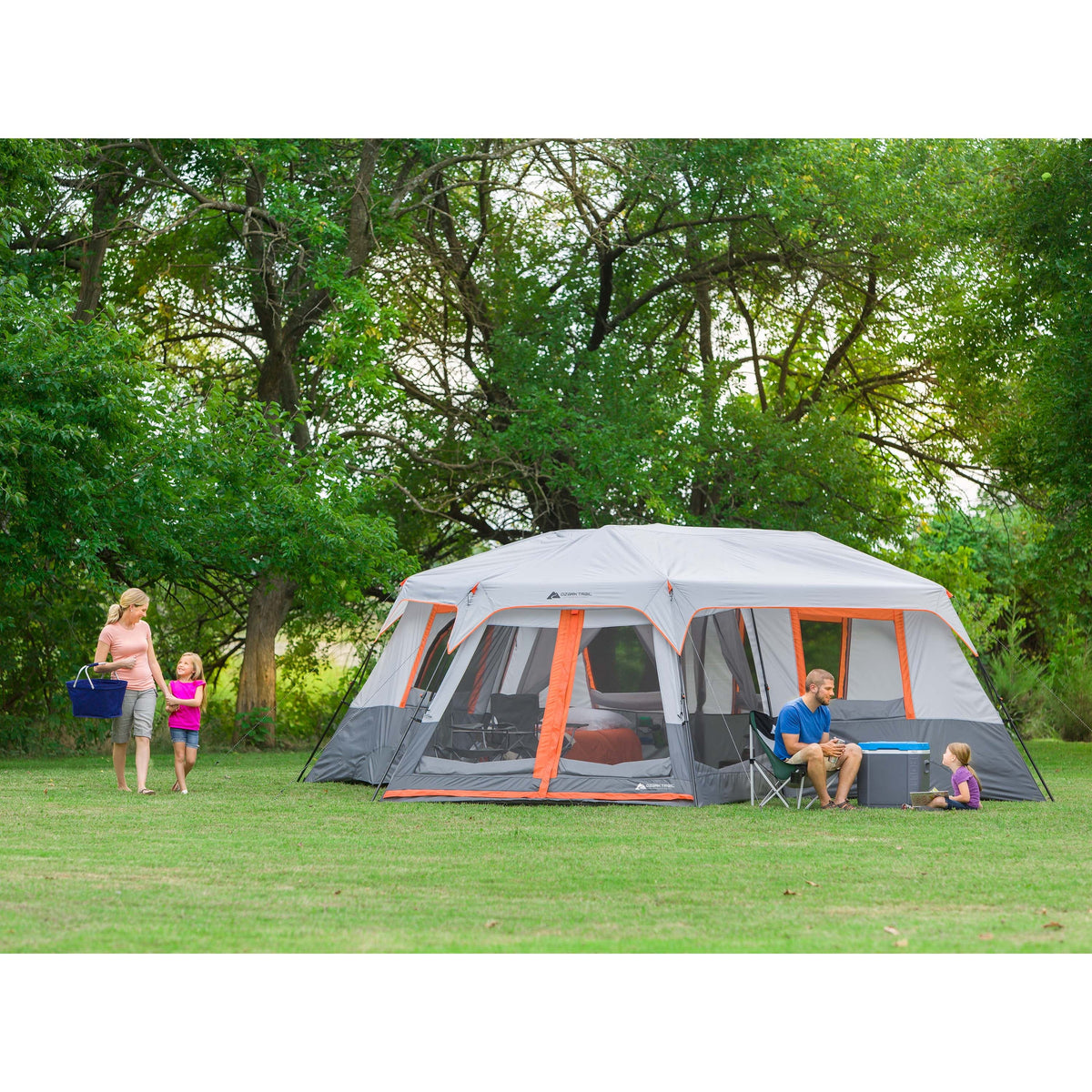 12-Person 3-Room Instant Cabin Tent with Screen Room P253421