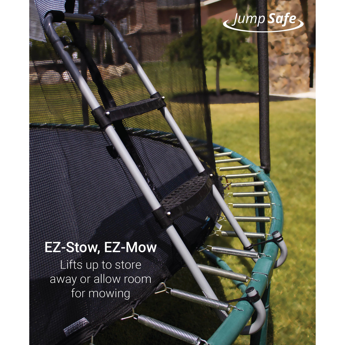 Trampoline Ladder with Safety-Latch J136938