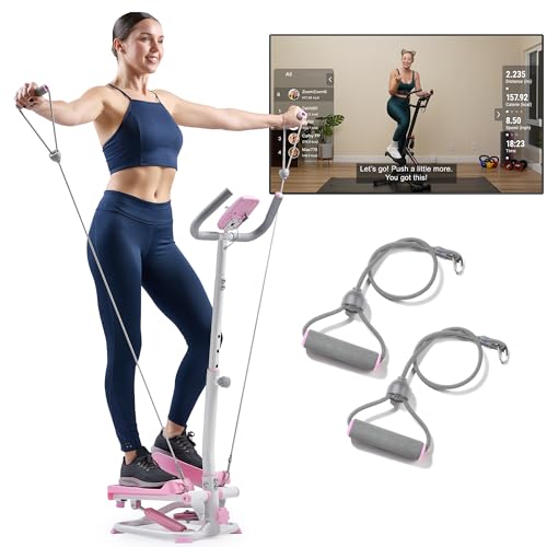 2-in-1 Smart Stepper Machine with Handlebar and Resistance Bands L427531