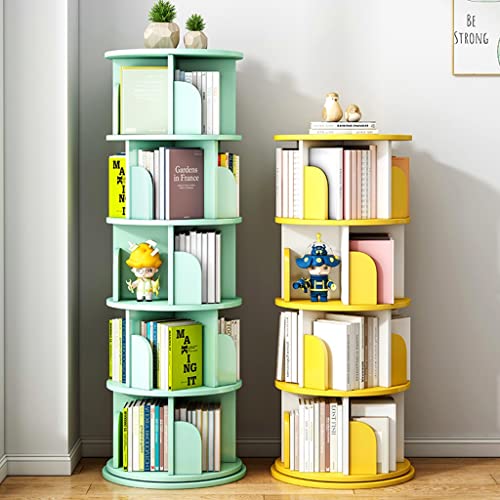5-Shelf 360 Degree Rotating Bookcase Grey 50 * 157cm C93460