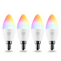 Wi-Fi LED Smart Bulb, 4W, E12 Base, Tunable and Dimmable RGB Bulb (4 Pack) R77720