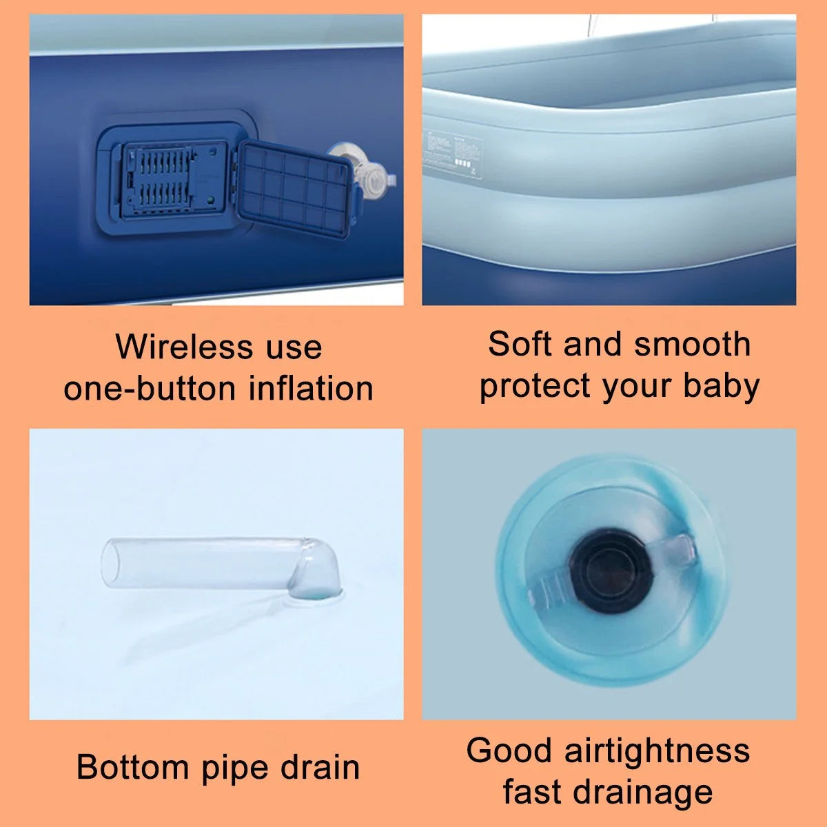 Automatic Inflatable Swimming Pool with Awning M71024