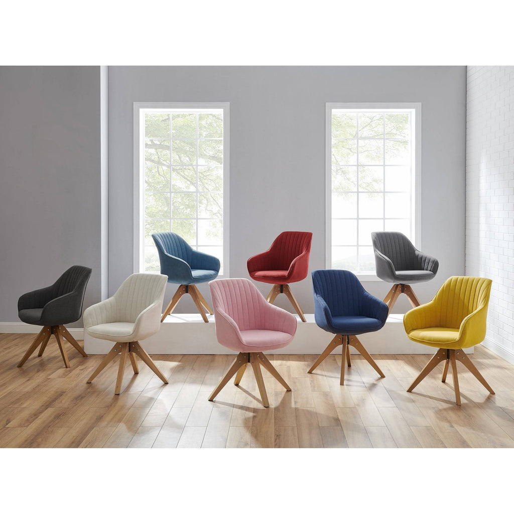 Swivel Office Accent Arm Chair with Wood Legs P26735