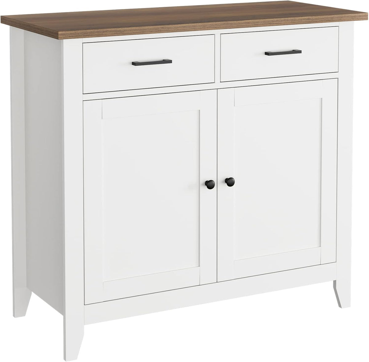 Ivory White Kitchen Storage Cabinet with Drawers and Doors Z8363