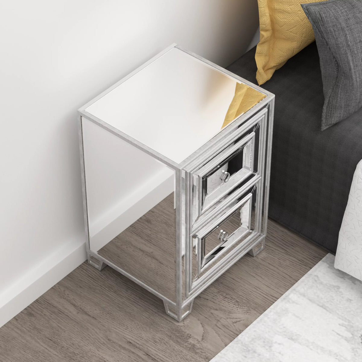 Mirrored Nightstand V23763