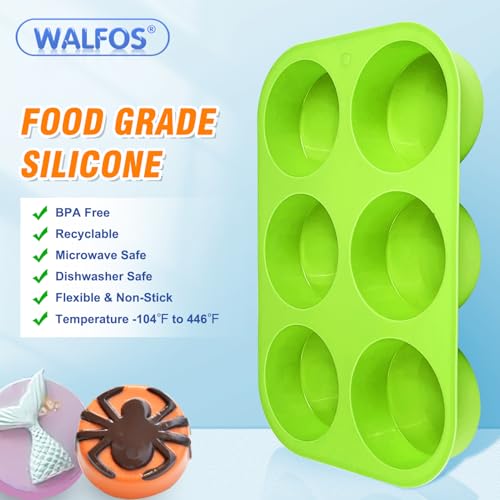 6-Cavity Semi Sphere Silicone Mold, 2 Packs I21885