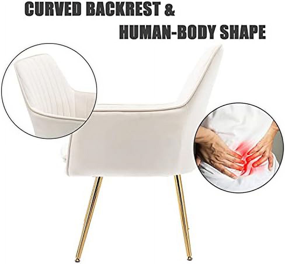 Beige Velvet Accent Chair K4805