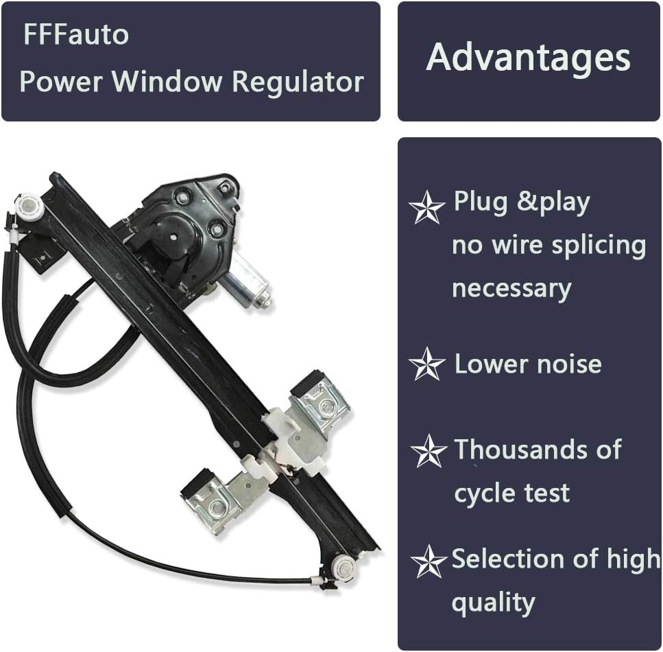 Rear Driver Side Power Window Regulator Motor, Pack of 2 D3665