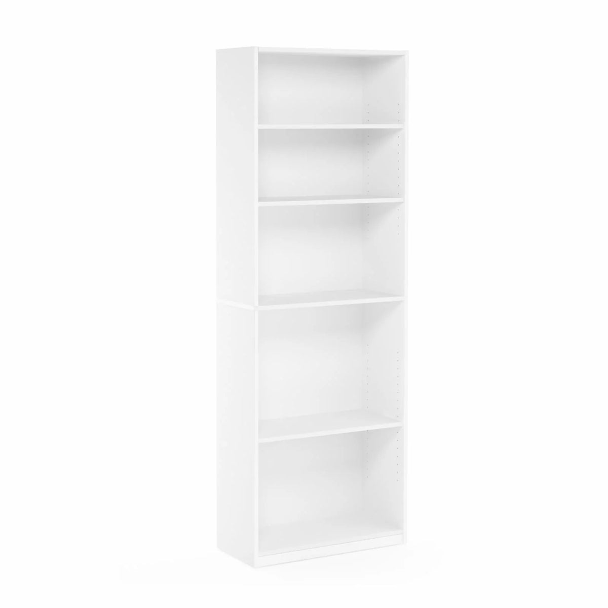 White 5-Shelf Engineered Wood Bookcase F233347