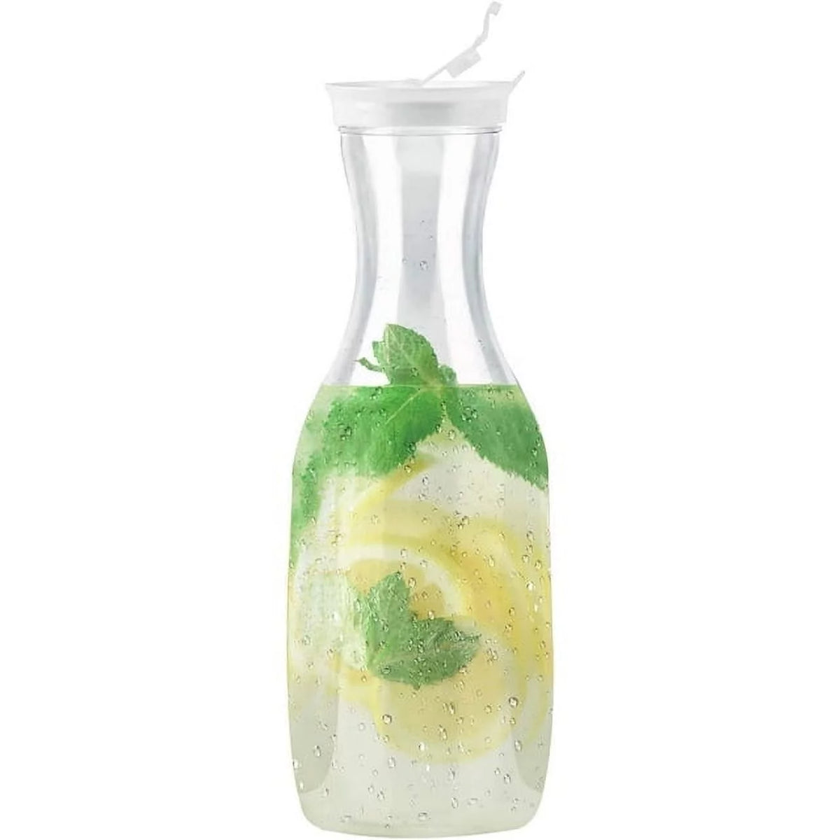 4 Large Water Carafes with Flip Top Lid, 50 oz Each, BPA Free Plastic Pitcher C545839