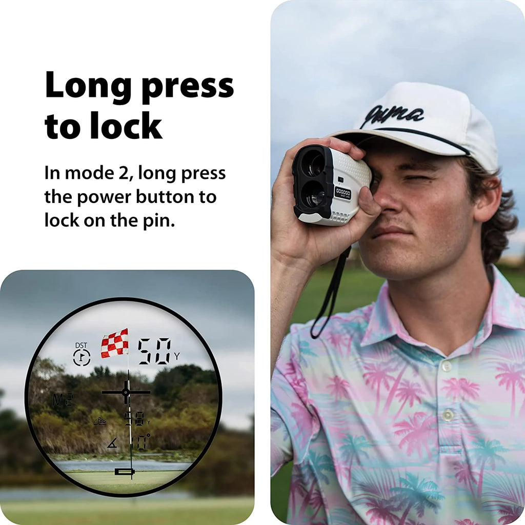 Golf Rangefinder 650 Yards 6X Magnification with Slope Switch, Built-in Magnet J6289