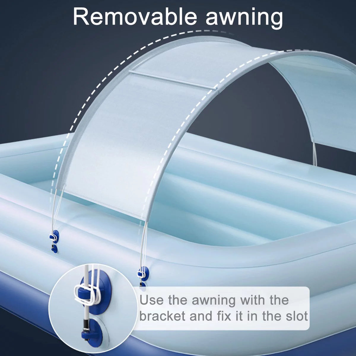 Automatic Inflatable Swimming Pool with Awning M71024