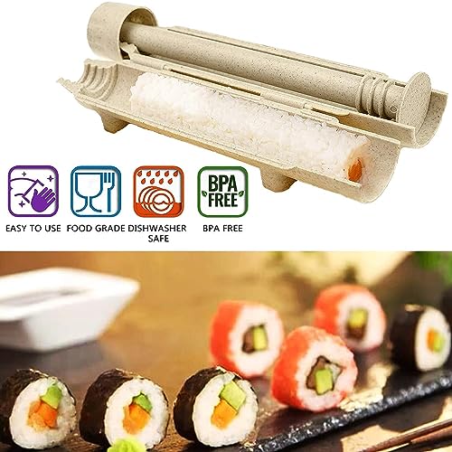 Sushi Maker with Sushi Bazooka Food Grade Plastic Sushi Roller Mold Q643431