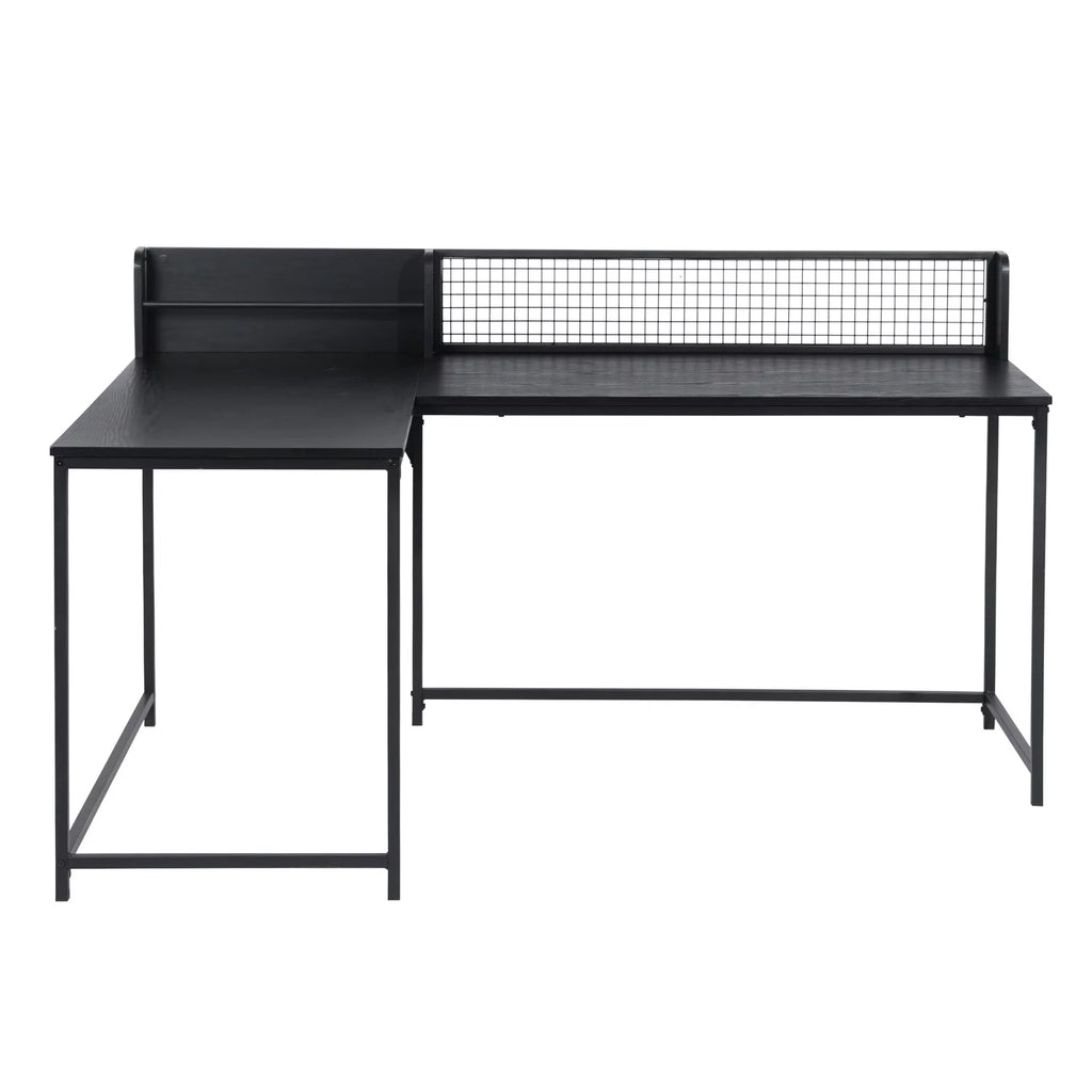 Black L Shaped Corner Desk H56544