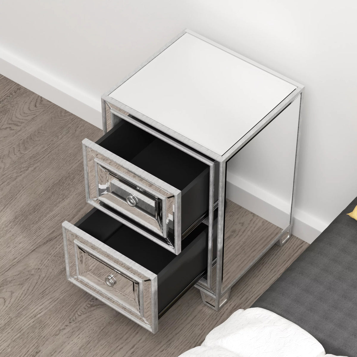 Mirrored Nightstand V23763