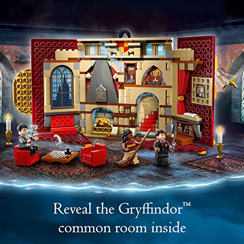 Lego Harry Potter Gryffindor House Banner Set 76409 With Building Elements, Toy, Wall Display, Fold Up Travel Toy, Collectible with 3 Minifigures C6924