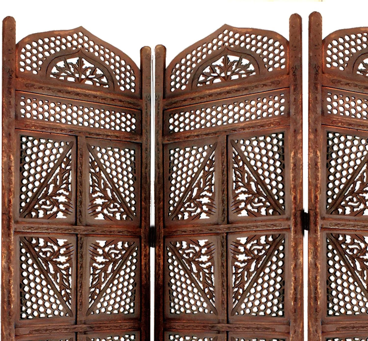 Traditional Four Panel Wooden Room Divider S159001