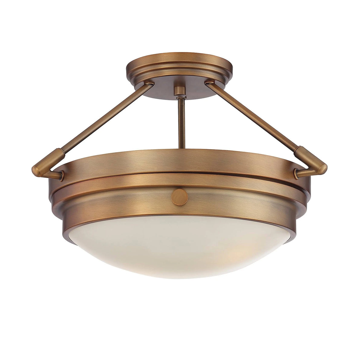 2 Light Semi-Flush Warm Brass M494