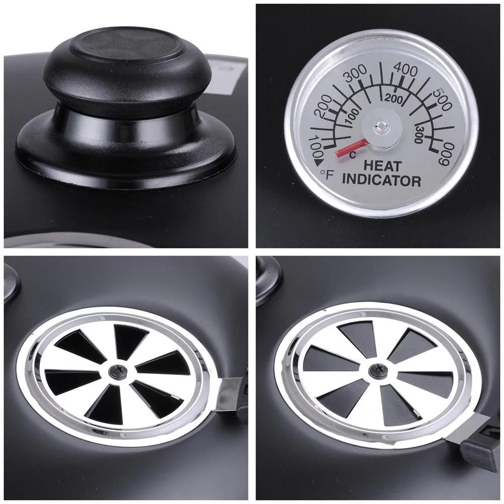 Charcoal BBQ Smoker with Built-in Thermometer H786