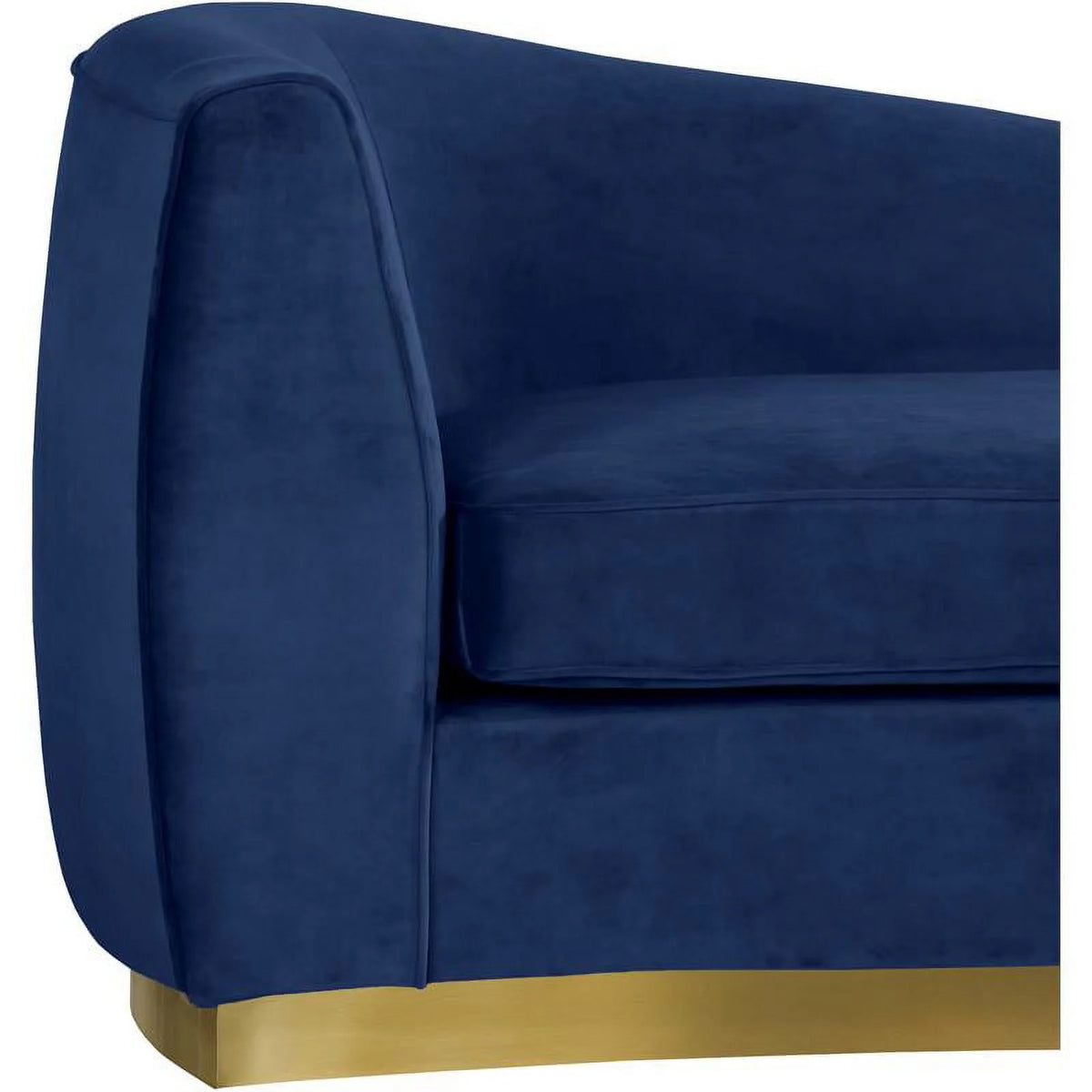 Navy and Gold Velvet Accent Chair and Chaise 2-Piece Set F412425