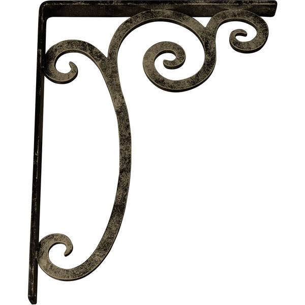 Wrought Iron Bracket Antiqued Pale Gold I1881