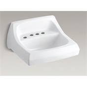 White Wall-Mount Bathroom Sink D652