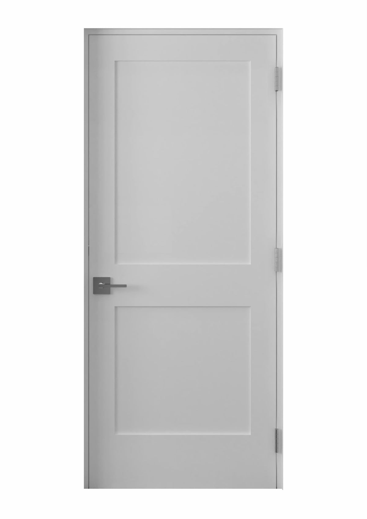 Solid Core White Primed Double Panel Prehung Interior Door Q120