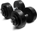 50 lbs Adjustable Cast Iron Dumbbell Set Z207447